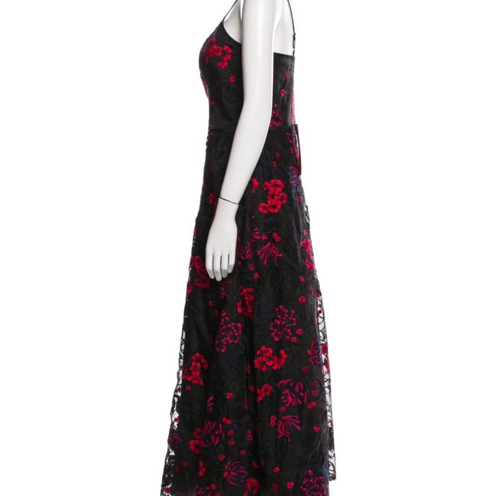 Monique Lhuillier Black and Red Spaghetti Strap Dress. With Tag. - Picture 3 of 9